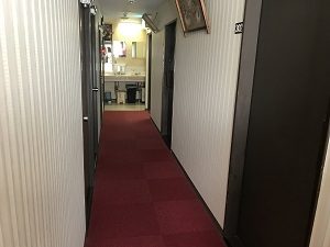 韓国館の客室フロア廊下